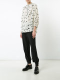 tonal floral belted trousers