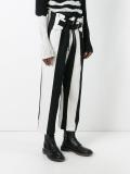 high waist striped trousers 