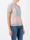 shortsleeved macramé polo top