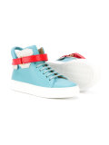 straped hi-top sneakers