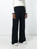 pinstripe wide-legged trousers