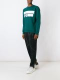 stripe logo print sweatshirt