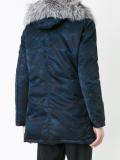 camouflage mid parka coat