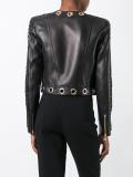 metallic eyelet jacket
