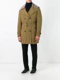 padded trench coat
