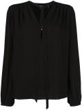 tie neck shift blouse