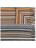 zig-zag pattern knit scarf
