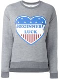 'beginners luck' print sweatshirt