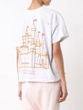 distressed rose print T-shirt