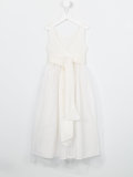 bow-waist tulle dress