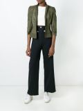 contrast button palazzo trousers
