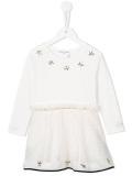sequin embroidered tulle dress