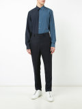 asymmetric two-tone shirt