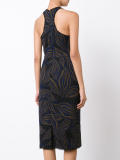 patterned sleeveless midi dress