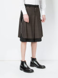 checked wide-legged shorts
