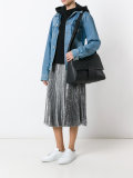 flap closure shoulder bag