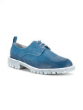 denim effect derby shoes
