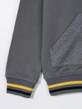 striped trim hoodie