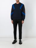 colour block panelled sweatshirt