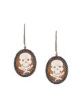embossed skull earrings