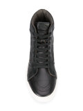 contrast lace up trainers 