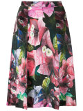 floral A-line skirt