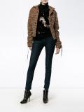 houndstooth lace-cuff jacket