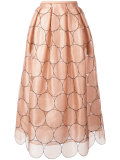 circles applique skirt