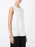 double-breasted buttoned tank