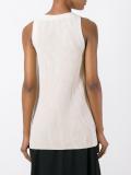 waffle knit sleeveless tunic