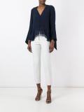 V-neck buttoned blouse