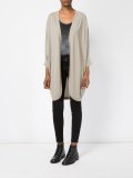 curved hem cardigan