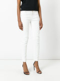 ribbed detail cropped jeans