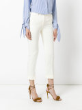 folded hem cropped trousers