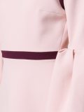trim panel flared sleeve shift dress