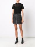 sheer crew neck T-shirt