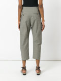 check drop-crotch trousers
