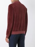 V-neck velvet polo shirt