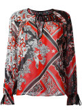 paisley patterned blouse