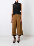 'Embellished Wide Leg Cropped'长裤