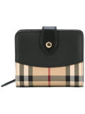 House check compact purse