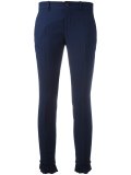 frill detail slim fit trousers