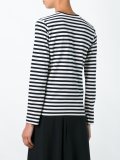 'heart' patch striped T-shirt