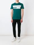 stripe logo print T-shirt