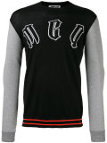 contrast knitted sweater