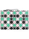 geometric print clutch