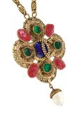 gripoix pearl filigree necklace
