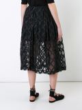 embroidered semi-sheer skirt