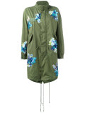 floral patches military coat