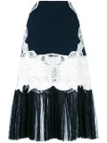 lace panel pleated skirt 
